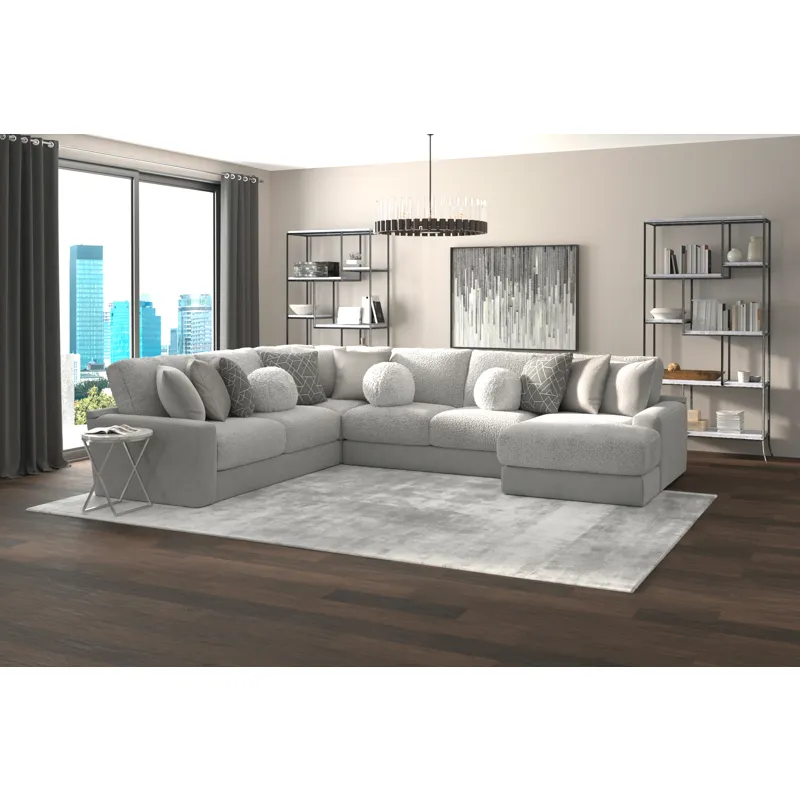 Canyon 4 PC Sectional - Platinum / Grey