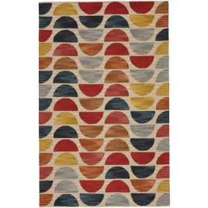 Amado Vibe by  Carson Handmade Geometric Multicolor Area Rug
