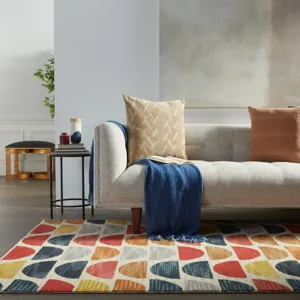 Amado Vibe by  Carson Handmade Geometric Multicolor Area Rug (10'X14')