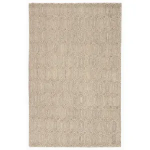 Asos Chaise Handmade Geometric Beige Area Rug (5'X8')