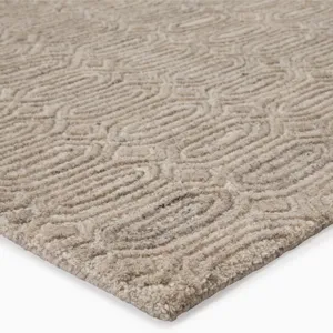 Asos Chaise Handmade Geometric Beige Area Rug (5'X8')