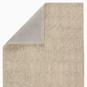 Asos Chaise Handmade Geometric Beige Area Rug (5'X8')