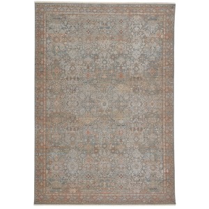 Astaria Hartlin Oriental Blue/ Orange Area Rug