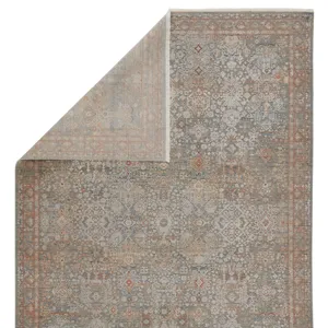 Astaria Hartlin Oriental Blue/ Orange Area Rug (5'X8')