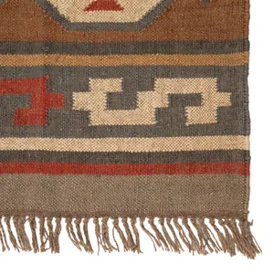 Bedouin Thebes Handmade Geometric Multicolor Runner Rug (2'6"X8')