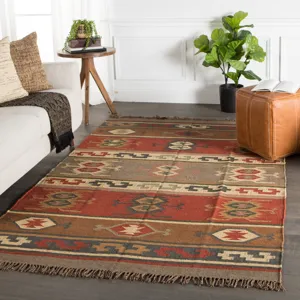 Bedouin Thebes Handmade Geometric Multicolor Runner Rug (2'6"X8')