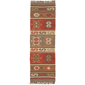 Bedouin Thebes Handmade Geometric Multicolor Runner Rug (2'6