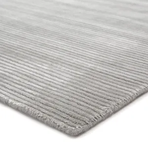 Basis Basis Handmade Solid Gray/ Silver Area Rug (5'X8')