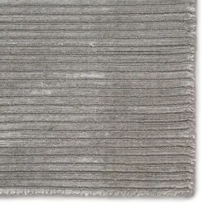 Basis Basis Handmade Solid Gray/ Silver Area Rug (5'X8')