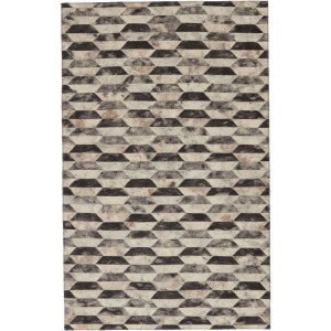 Borderland Candela Handmade Geometric Gray/ Cream Area Rug