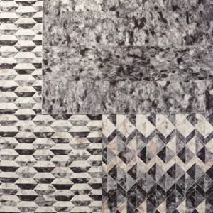 Borderland Carrizo Handmade Geometric Gray/ Cream Area Rug (5'X8')