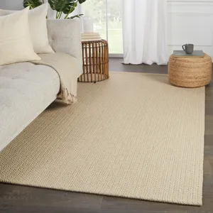 Bombay Emere Natural Solid Beige Area Rug (8'X10')