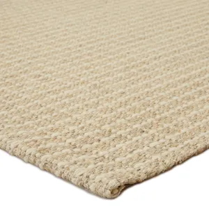 Bombay Tane Natural Solid Beige/ Ivory Area Rug (2'X3')
