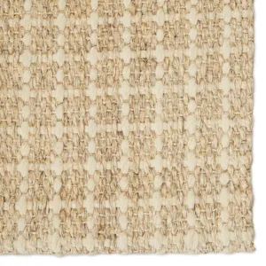 Bombay Tane Natural Solid Beige/ Ivory Area Rug (2'X3')