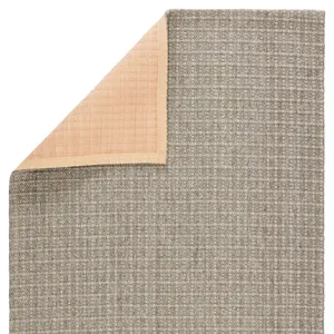 Bombay Tane Natural Solid Gray Area Rug (2'X3')