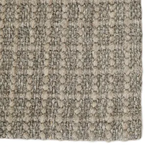 Bombay Tane Natural Solid Gray Area Rug (2'X3')