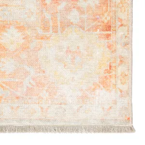 Boheme Patrin Oriental Orange/ Light Gray Area Rug (4'X6')