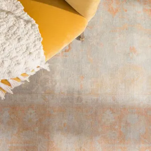 Boheme Patrin Oriental Orange/ Light Gray Area Rug (4'X6')