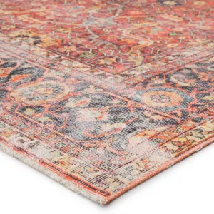 Boheme Avonlea Oriental Blue/ Orange Area Rug (4'X6')