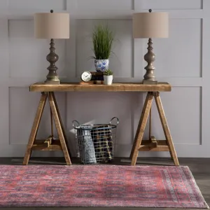 Boheme Shelta Oriental Blue/ Red Area Rug (4'X6')