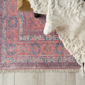 Boheme Shelta Oriental Blue/ Red Area Rug (4'X6')
