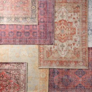 Boheme Shelta Oriental Blue/ Red Area Rug (4'X6')