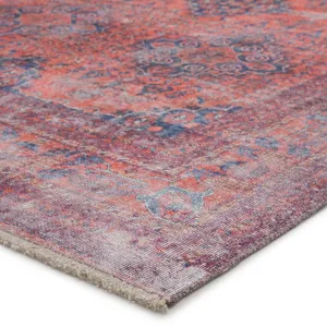 Boheme Menowin Medallion Blue/ Orange Area Rug (4'X6')