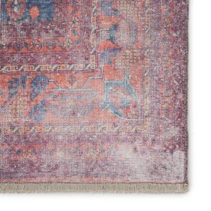 Boheme Menowin Medallion Blue/ Orange Area Rug (4'X6')