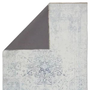 Boheme Contessa Medallion Blue/ White Area Rug (4'X6')