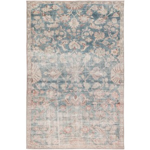 Boheme Bardia Oriental Dark Teal/ Rust Area Rug