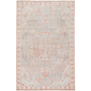Boheme Fay Medallion Orange/ Light Blue Area Rug