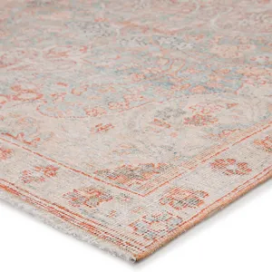 Boheme Fay Medallion Orange/ Light Blue Area Rug (4'X6')
