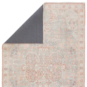 Boheme Fay Medallion Orange/ Light Blue Area Rug (4'X6')