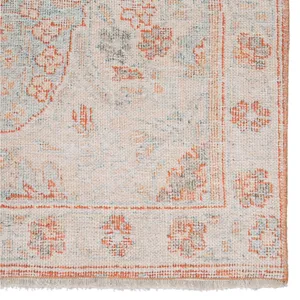 Boheme Fay Medallion Orange/ Light Blue Area Rug (4'X6')