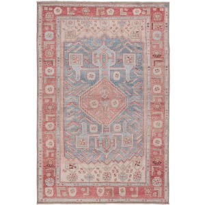 Boheme Fiddler Medallion Pink/ Blue Area Rug