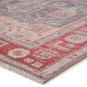 Boheme Fiddler Medallion Pink/ Blue Area Rug (4'X6')