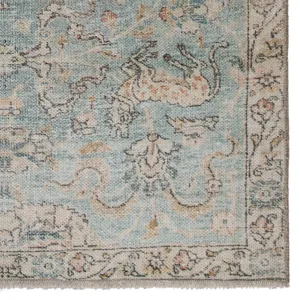 Boheme Stag Oriental Teal/ Gold Area Rug (6'X9')