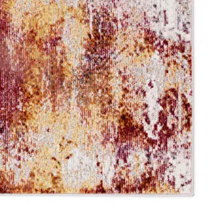 Borealis Vibe by  Comet Abstract Multicolor/ Red Area Rug (10'X14')