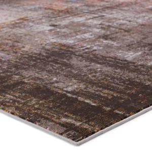 Borealis Vibe by  Donati Abstract Brown/ Tan Runner Rug (3'X8')