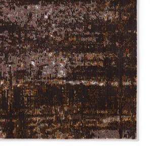 Borealis Vibe by  Donati Abstract Brown/ Tan Runner Rug (3'X8')
