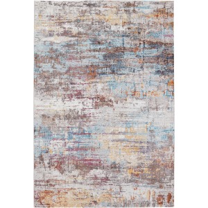 Borealis Vibe by  Janus Abstract Multicolor/ White Runner Rug (3'X8')
