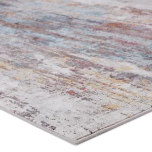 Borealis Vibe by  Janus Abstract Multicolor/ White Runner Rug (3'X8')