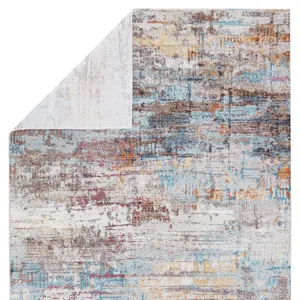 Borealis Vibe by  Janus Abstract Multicolor/ White Runner Rug (3'X8')