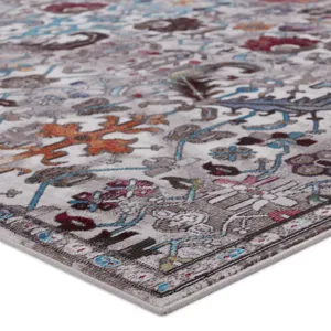 Borealis Vibe by  Sabik Trellis Multicolor/ Gray Area Rug (10'X14')