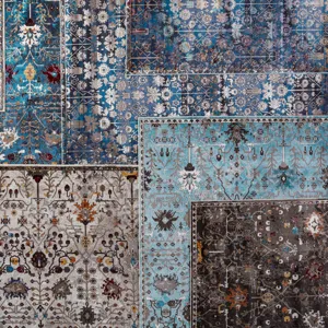 Borealis Vibe by  Zaniah Trellis Light Blue/ Gray Area Rug (10'X14')