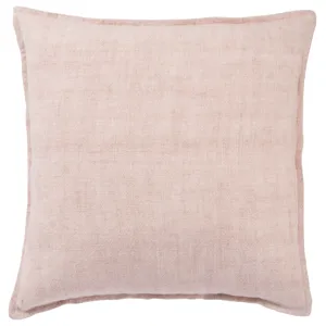 Burbank Blanche Solid Light Pink Down Throw Pillow 22 inch