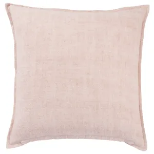 Burbank Blanche Solid Light Pink Down Throw Pillow 22 inch