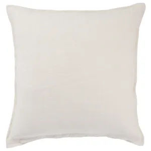 Burbank Blanche Solid Ivory Poly Throw Pillow 22 inch