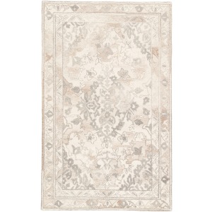 Bristol Arabia Handmade Floral White/ Gray Area Rug