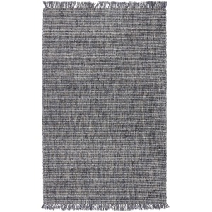 Breathe Easy Caraway Handwoven Solid Blue/ Gray Area Rug